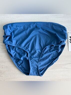 Anne Cole Women’s Blue High-Waist Bikini Bottoms Size Large